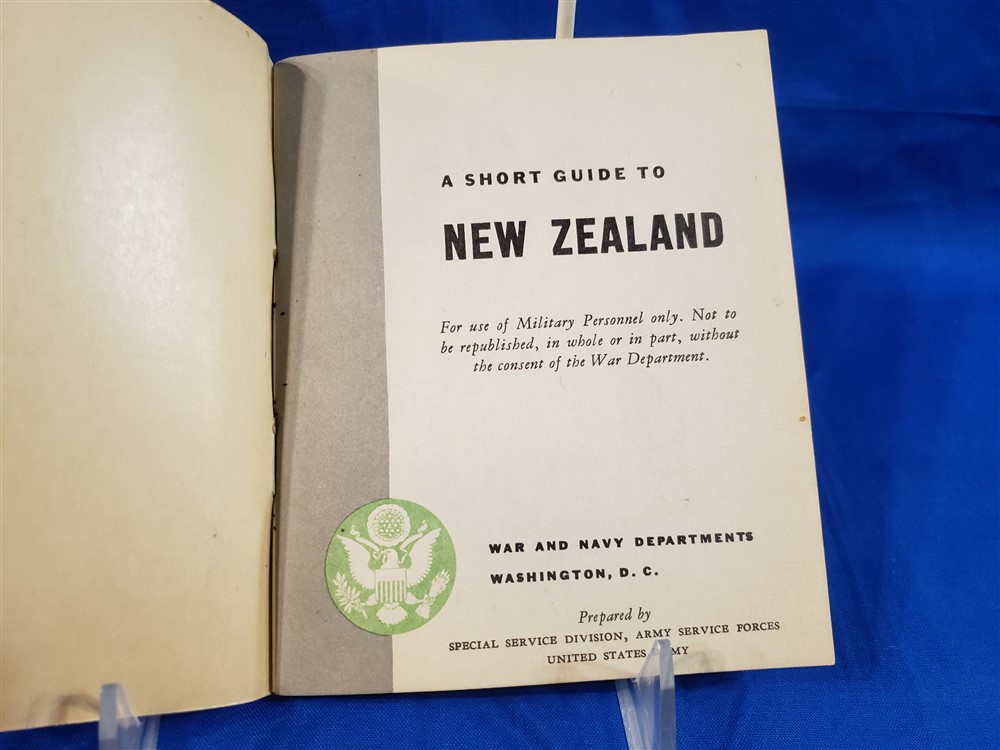 Pocket Guide New Zealand Doughboy Military Collectables Springfield