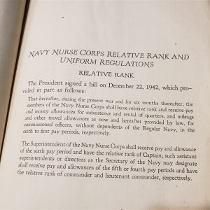 navy nurses corps regulations