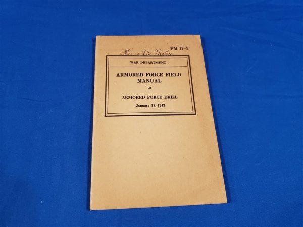 armored-drill regulations-field-manual-1941-tank-halftrack-armored-car