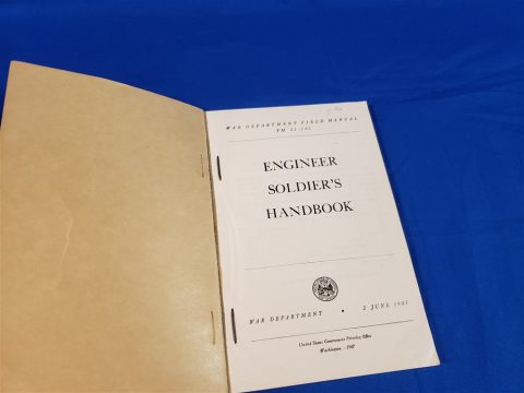 FM21-105 ENGINEER HANDBOOK 1943 - Doughboy Military Collectables ...