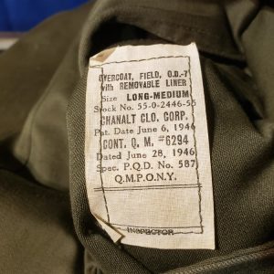 modified m1950 overcoat 1946