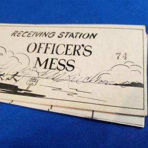 officer mess tickets wwii