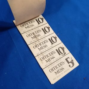 officer mess tickets wwii