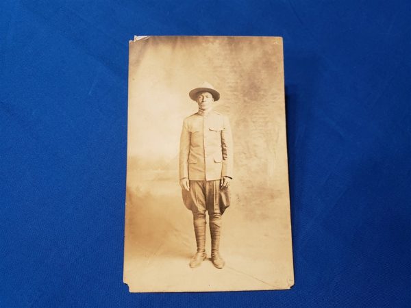 world-war-photo-of-unknown-colored-soldier-in-uniform-with-campaign-hat