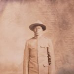 world-war-photo-of-unknown-colored-soldier-in-uniform-with-campaign-hat