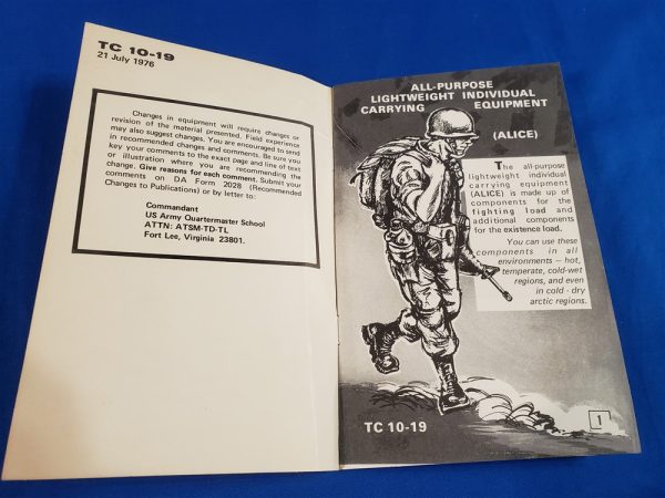 TC10-19 ALICE EQUIP INSTRUCTION - Doughboy Military Collectables ...