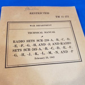 radio-sets-1942-scr-210-245-technical-manual-wwii-signal-corps-vehicle