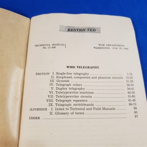 wire-telegraphy-1942-manual-wwii-tm-technical-book