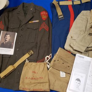 marine-corps-uniform-grouping-walwrath-named-world-war-two-with-paperwork-photos-2-uniforms-and-more