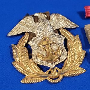 merchant-marine-world-war-two-cap-badge-insignia-and-ribbons-in-wrap-with-ranck-cap-insignia-back