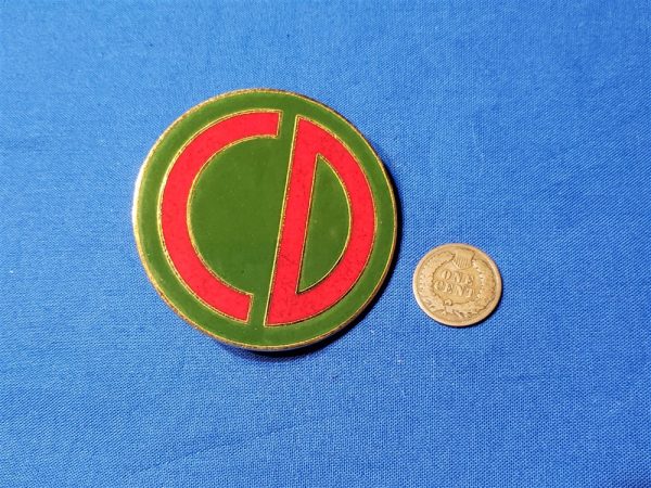 m1-liner-insignia-85th-division-cd-enamel-large-with-no-damage-screw-back