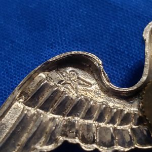 navy-off-officer-visor-cap-eagle-viking-made-hh-sterling-1/20-detail-back-screw