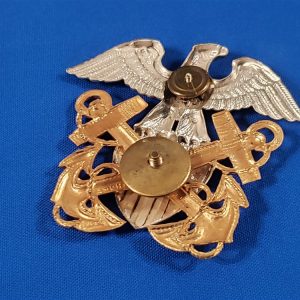 navy-off-officers-visor-cap-insignia-world-war-two-back-screw-sterling-amcraft-amcr-wings