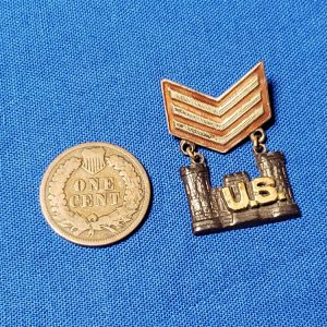 sweethrt world-war-one-sweetheart-engineer-eng-pin-with-3-overseas-stripes-on-top-back