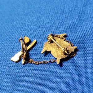 sweetheart qmc-cav-cavalry-chain-pin-world-war-two