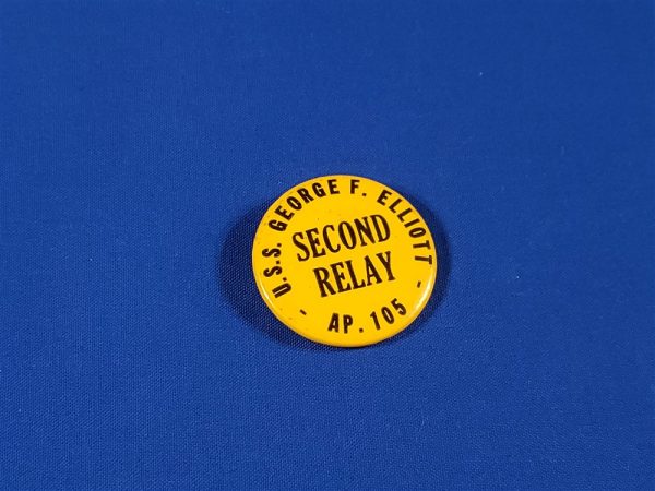 uss-george-button-pin-relay-race-world-war-two-back