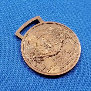 italian-artillery-contest-medal-wwii-1939-bronze-front-back-key-fob