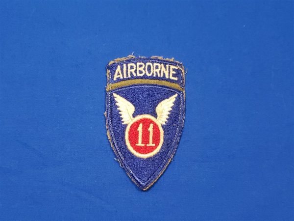 patch-wwii-11th-ab-air-borne-od-pattern-early war-with-tab