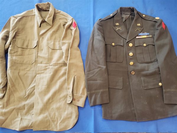 tunic-shirt-wwii-major-picard-with-identification-in-both-pieces-insignia-included