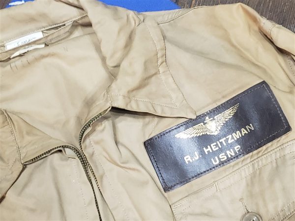 flight-suit-navy-named-to-heitzman-wwii-with-original-holster-rig-pilot-tag