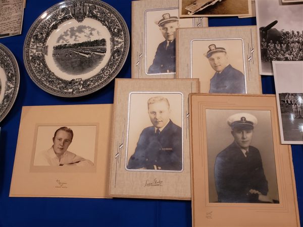 group-navy-wwii-emering-pilot-uss-essex-very-large-with-identification-paperwork-badges-bracelet-wings-photos