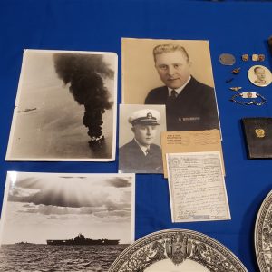 group-navy-wwii-emering-pilot-uss-essex-very-large-with-identification-paperwork-badges-bracelet-wings-photos