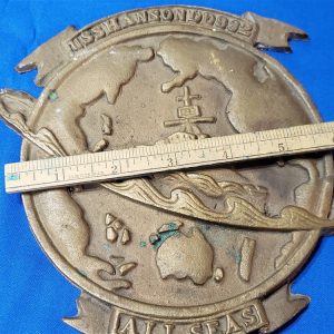 plaque-uss-hanson-korean-war-theater-made-brass