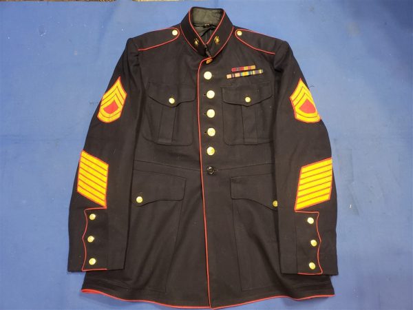 tunic-usmc-gysgt-blues-korean-war-with-world-war-two-service-wwii-post-jacket-large-size