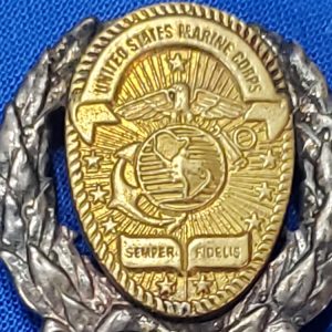 usmc-mp-shooting-badge-for-pistol-sterling-with gold-mp-badge-pin-back-vn-era