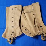 leggings-usmc-wwii-1944-dated-tan-khaki-laces-buckle-size-2-unissued