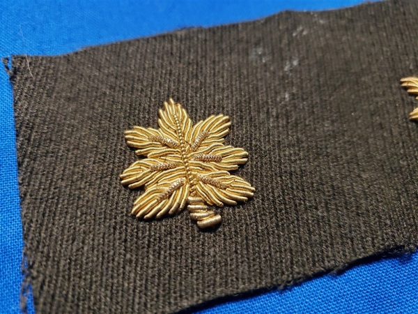 major-rank-bullion-set-on-gabardine-wwii-world-war-two-gold-hand-sewn-back