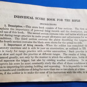 score-book-1926-dated-army-pages-target-writing-m1903