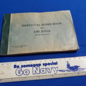 score-book-1926-dated-army-pages-target-writing-m1903-size