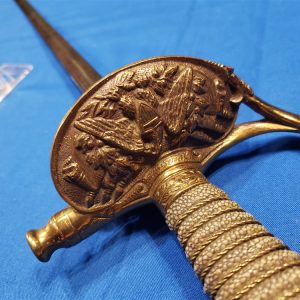 sword-presentation-1898-mo-missouri-captain-healey-pic-photo-of-troops-scabbard-full-engraved-cross-guard-whistle-knot