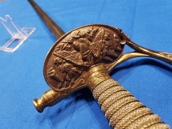 sword-presentation-1898-mo-missouri-captain-healey-pic-photo-of-troops-scabbard-full-engraved-cross-guard-whistle-knot