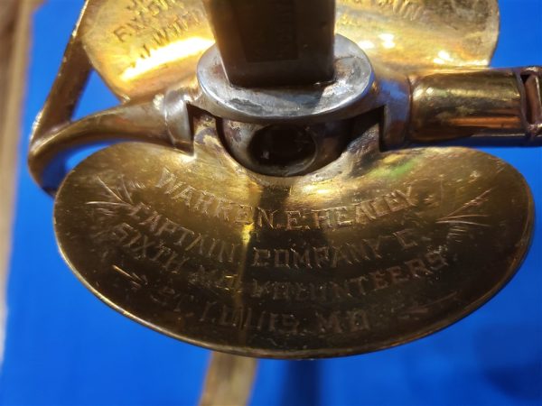 sword-presentation-1898-mo-missouri-captain-healey-pic-photo-of-troops-scabbard-full-engraved-cross-guard-whistle-knot