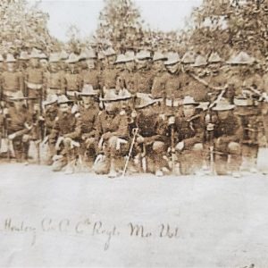 sword-presentation-1898-mo-missouri-captain-healey-pic-photo-of-troops-scabbard-full-engraved-cross-guard-whistle-knot