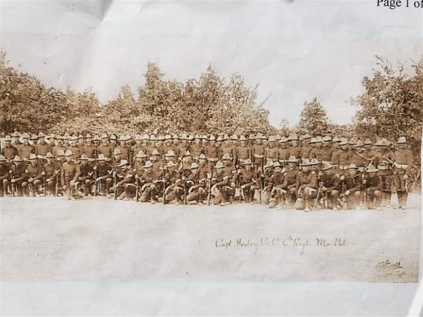 sword-presentation-1898-mo-missouri-captain-healey-pic-photo-of-troops-scabbard-full-engraved-cross-guard-whistle-knot