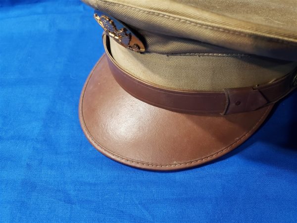 wwii-visor-cap-enlisted-enl-tan-war-time-leather-insignia-inside-side-top-bill-tag