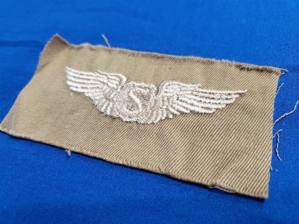 wings-wwii-service-pilot-embroidered-on-twill-tan-for-summer-flying-suits-and-shirts-back