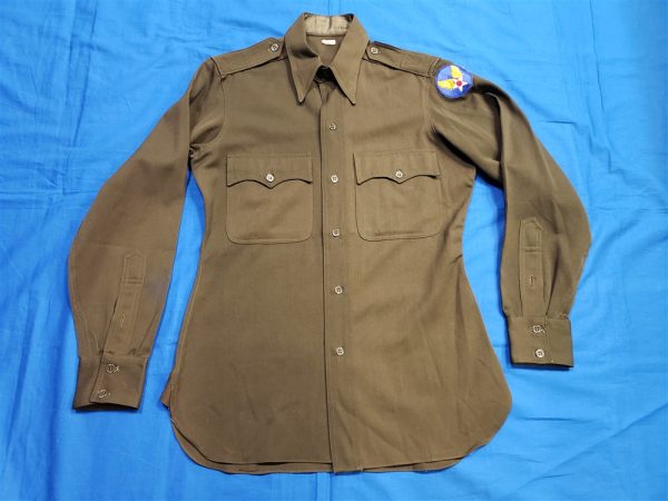 shirt-wwii-ofc-ac-air-corps-dark-od-butons-pinks-greens-larger-size-tag-patch