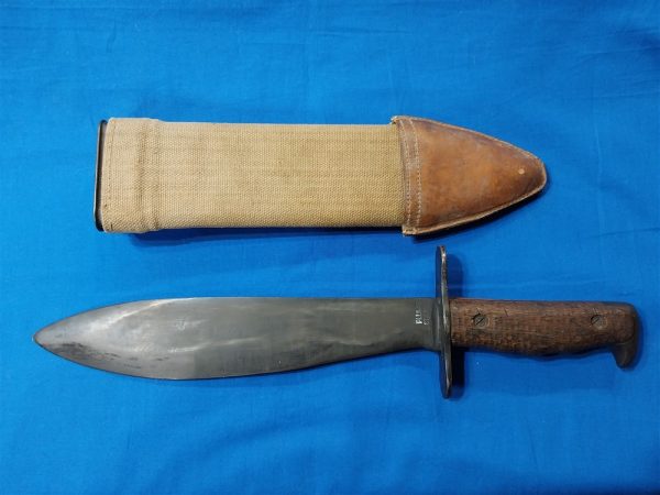 bolo-wwi-m1917-m17-sheath-scabbard-mint-unissued-plumb-manufacture-wood-handle-excellent condition