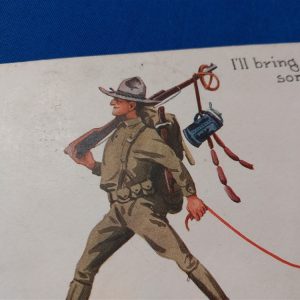 post-card-wwi-souvenir-spike-helmet-dog-31st-engineers-1918-soldier-back