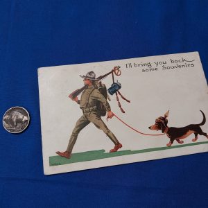 post-card-wwi-souvenir-spike-helmet-dog-31st-engineers-1918-soldier-back