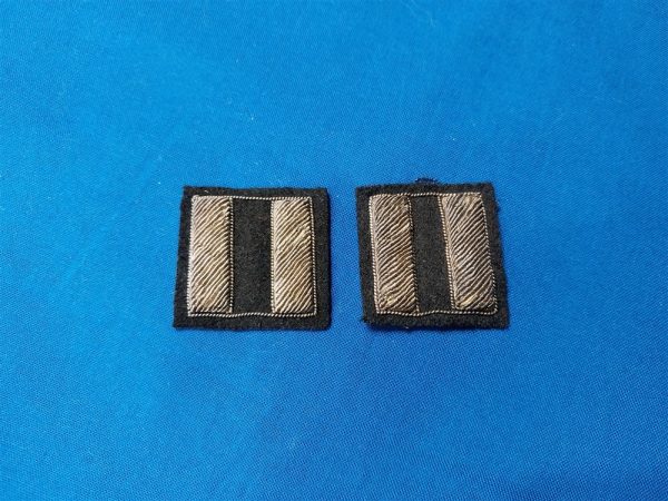 rank-usmc-captain-capt-black-dress-blue-issue-wwii-set-pair-wool-bullion