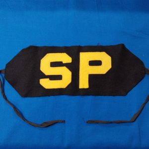 world-war-two-shore-patrol-armband-with-ties-felt-construction-blue-and-yellow-letters