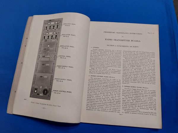 manual-world-war-two-radio-bc640a-with-diagams-photos-and-details-of-full-unit-printed-in-1942-bendix-company-book