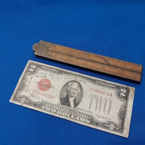 World-war-one-wooden-ruler-with-brass-hinges-used-in-map-cases-and-engineer-kits