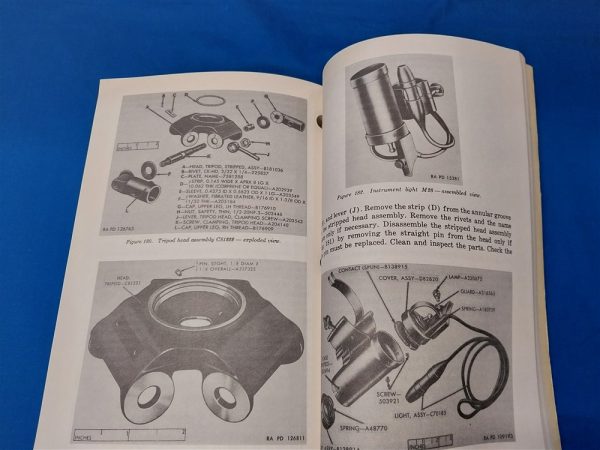 1953-dated-binocular-manual-for-the-repair-of-12-models-of-optics-cleaning-and-parts-pages-wwii-wwi