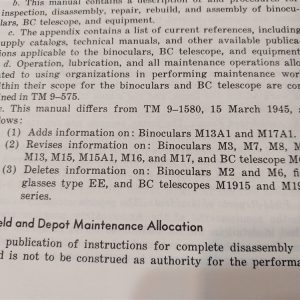 1953-dated-binocular-manual-for-the-repair-of-12-models-of-optics-cleaning-and-parts-pages-wwii-wwi